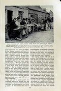 Original Old Vintage Print C1920 Lace Makers Belgium Ardennes Market Farmers