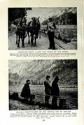 Old Vintage Print C1920 River Meuse Belgian Fishing Namur Dinant People 20th