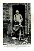 Old Vintage Print C1920 Sabot Maker Belgium Trappist Monks Oxen Haymaking 20th