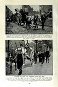 Original Old Vintage Print C1920 War Belgium People Horse Cart Family Belgium