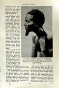 Old Vintage Print C1920 Chief Beard Congoland Zande Warrior Artist Native 20th