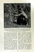 Original Old Vintage Print C1920 Big-Game Hunters Logo Tribe Welle Forest Congo