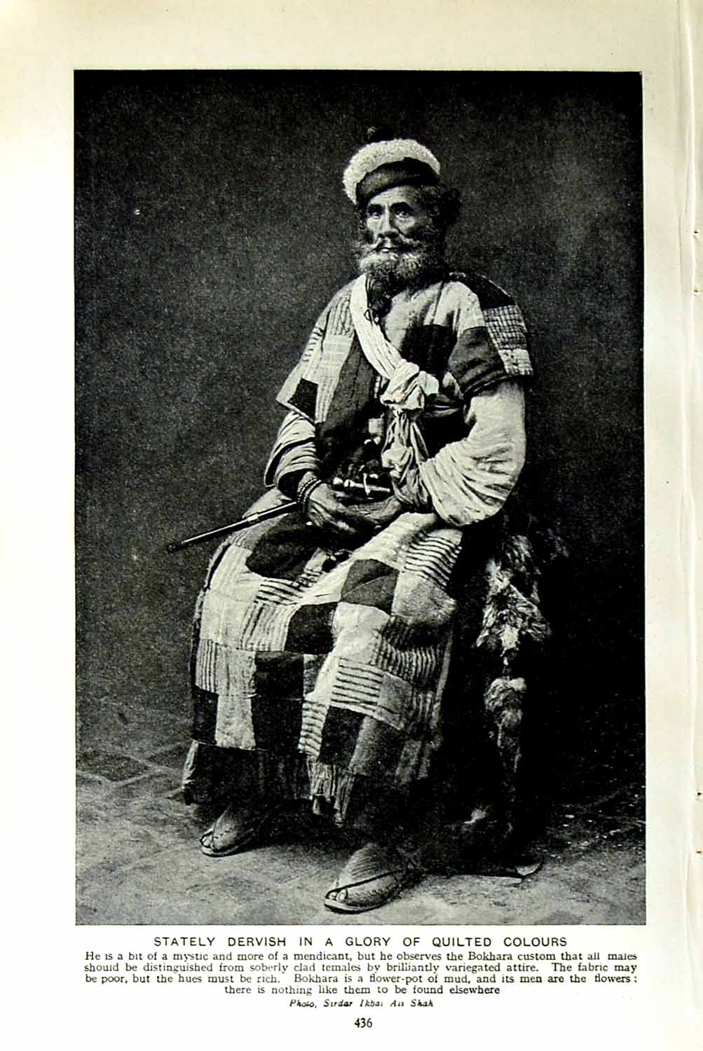 Original Old Vintage Print C1920 Beggar Woman Mosque Bokhara Merchants Caracul