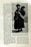 Original Old Vintage Print C1920 Indian Mother Bolivia Baby Bull Fight Illimani