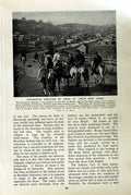 Old Vintage Print C1920 Emigrants Brazil Avenida Beira Del Mar Horse Man 20th