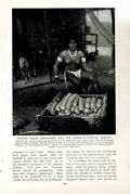 Original Old Vintage Print C1920 Amazon Indian Bakehouse Cassava Manioc Pulp