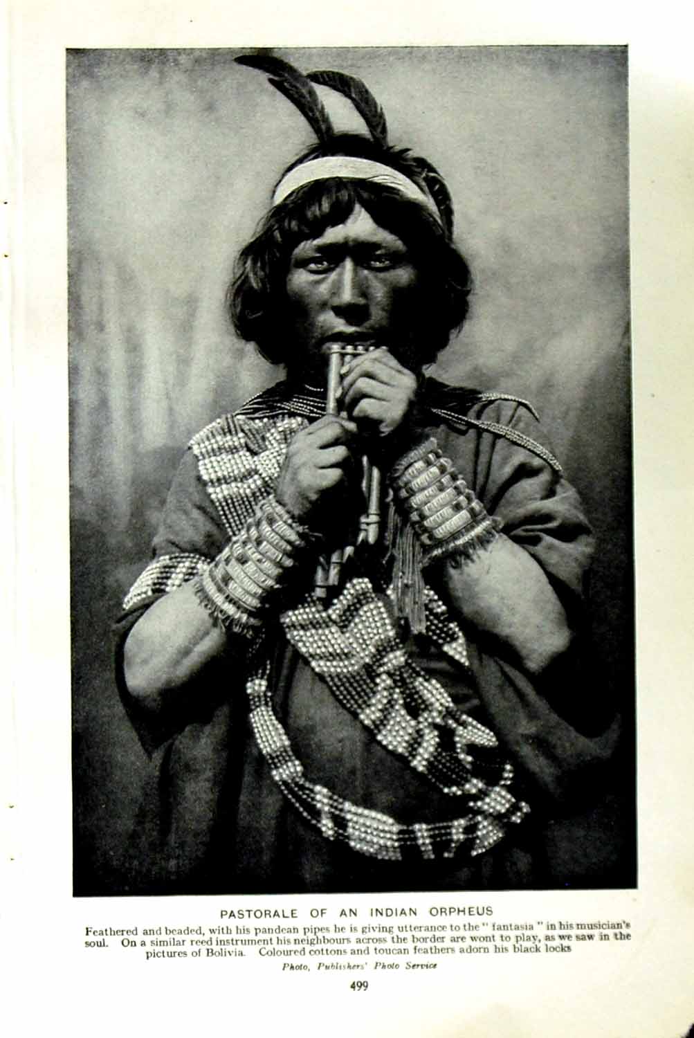 Original Old Vintage Print C1920 Pastorale Indian Orpheus Women Dancers Africa