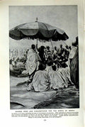 Old Vintage Print C1920 Shaded Pomp Shehu Bornu Africa Lake Chad People 20th