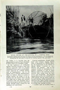 Old Vintage Print C1920 Natives Fishing Nigerian River Ophthalmia Africa 20th