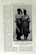 Original Old Vintage Print C1920 Girls Huasa Tribe Africa Abigah King Lokoja
