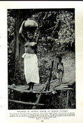 Original Old Vintage Print C1920 Natives GCoast Potter Clay Woman Industry 20th