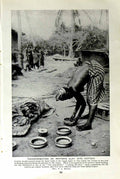 Old Vintage Print C1920 Potters Clay Natives Africa Industry Work People 20th