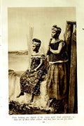 Old Vintage Print C1920 Turbans Axim Girl Africa Mahomedan Bimbuku School 20th