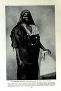 Old Vintage Print C1920 Woman Water-Carrier Nile Africa Bisharin Tribes 20th