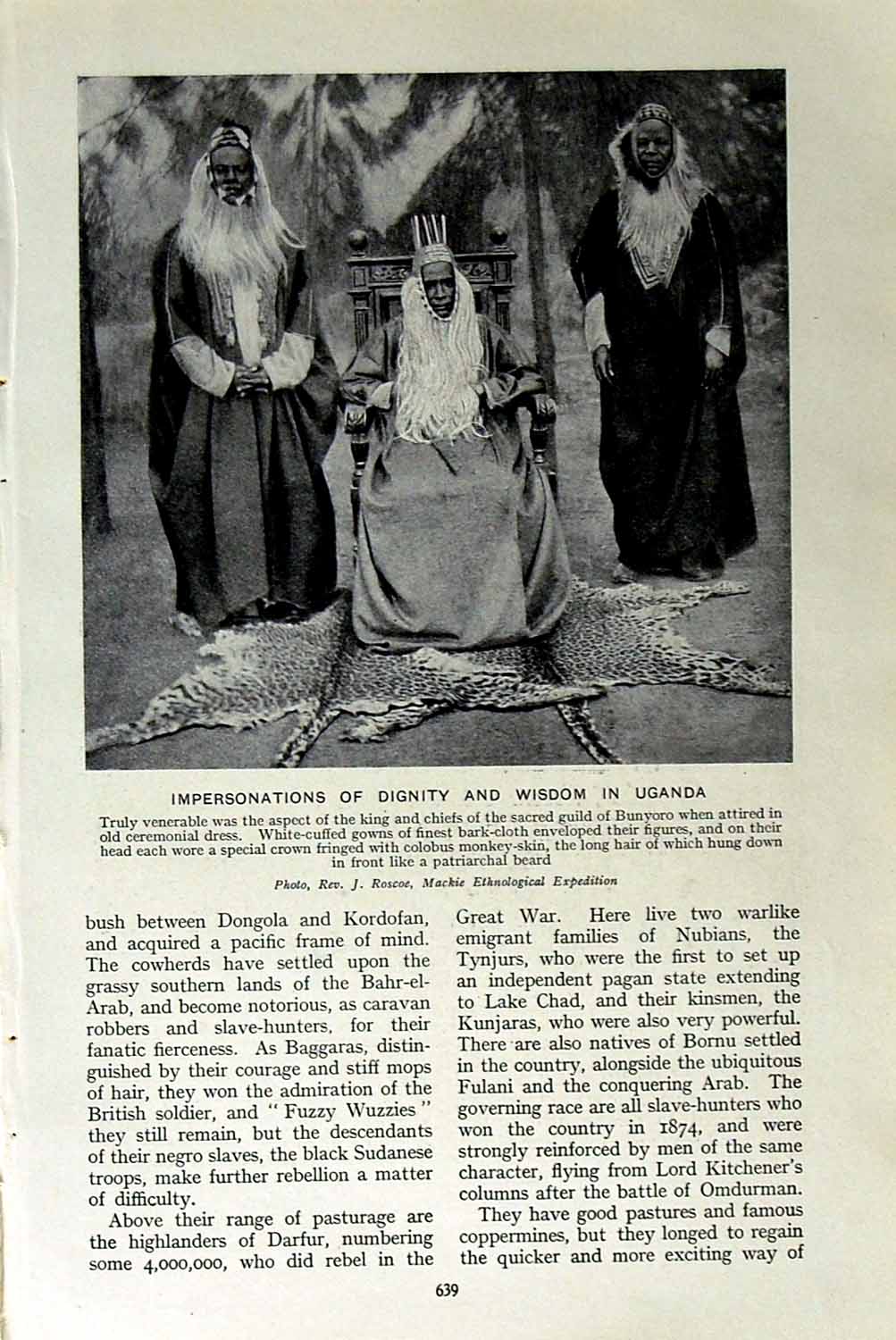 Original Old Vintage Print C1920 Guild Bunyoro Uganda Africa Sudanese Village