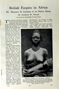 Original Old Vintage Print C1920 Agbede Woman Wooden Puppet Africa Warri Mendi