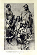 Old Vintage Print C1920 Nubian Women Artistry Ferrymen Boat Nile Africa 20th
