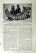 Old Vintage Print C1920 Musicians Gourd Piano Bantu Makonde Tribe Kenya 20th