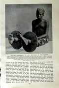 Original Old Vintage Print C1920 Ibo Woman Ankle Plates Stocks Swaziland Native