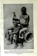 Old Vintage Print C1920 Swahili Sisters Zanzibar Toilet Cage Indigo Leone 20th