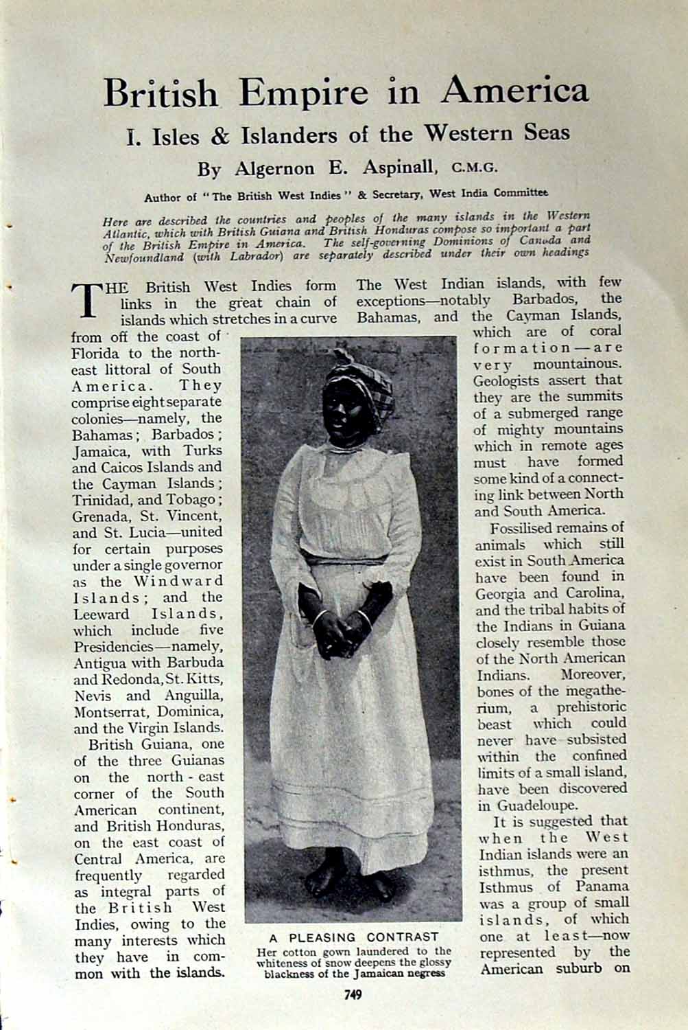 Original Old Vintage Print C1920 Jamaica Negress Woman Trafalgar Bridgetown