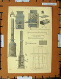 Original Old Antique Print C1800-1870 Assay Balance Instruments Napoleonic Era