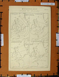 Original Old Antique Print C1800-1870 Meteorology Cyclones Wind Napoleonic Era