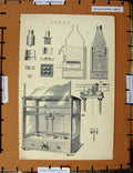 Original Old Antique Print C1800-1870 Assay Instruments Diagrams 19th Century
