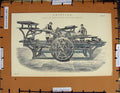 Original Old Antique Print C1800-1870 Double Cylinder Gripper Ing Machine 19th