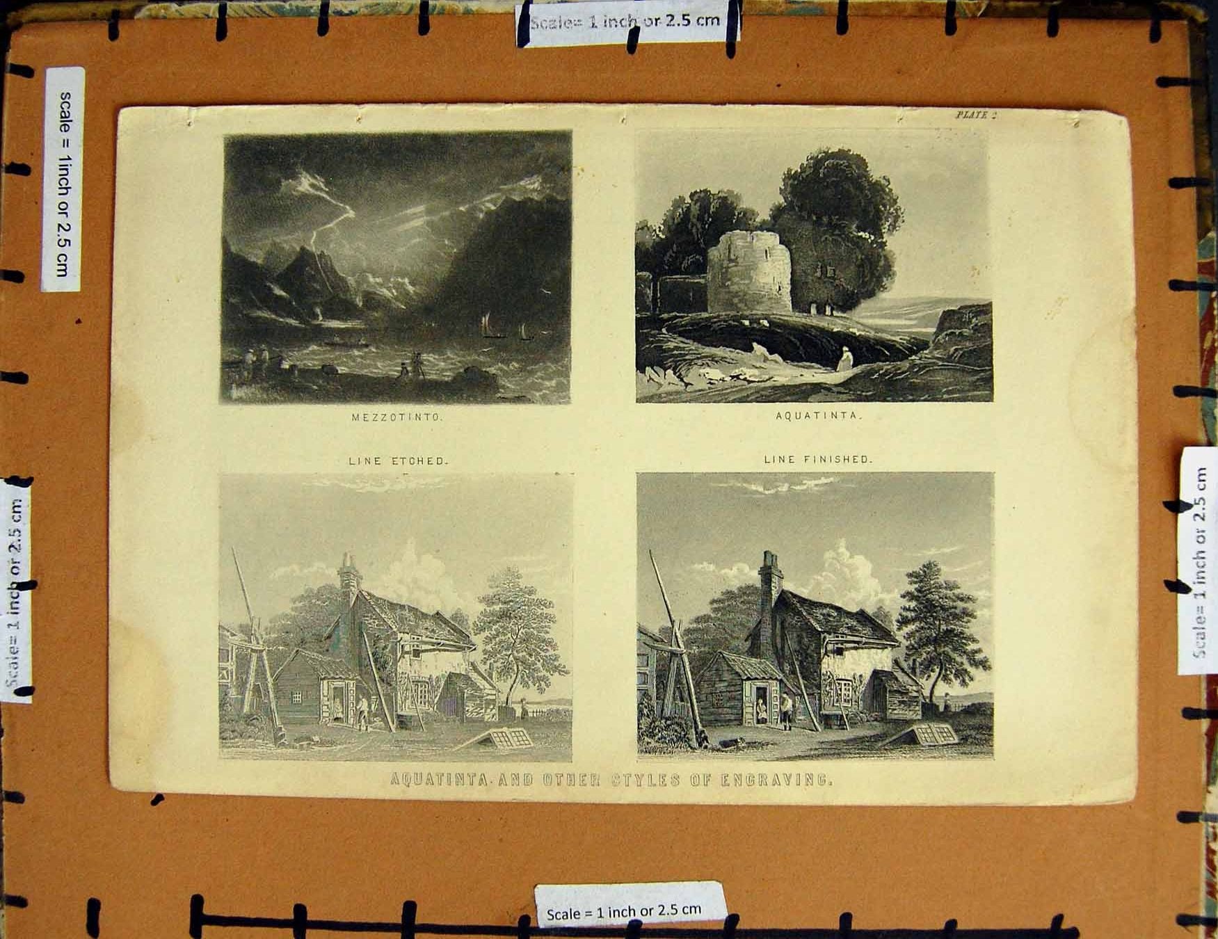 Original Old Antique Print C1800-1870 Aquatinta Mezzotinto Engraving 19th