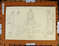 Original Old Antique Print C1800-1870 Italian Sculpture Perseus Napoleonic Era