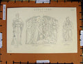 Original Old Antique Print C1800-1870 Italian Sculpture Moses Rilievo 19th