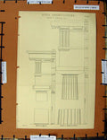 Original Old Antique Print C1800-1870 Civil Architecture Temple Selinus 19th
