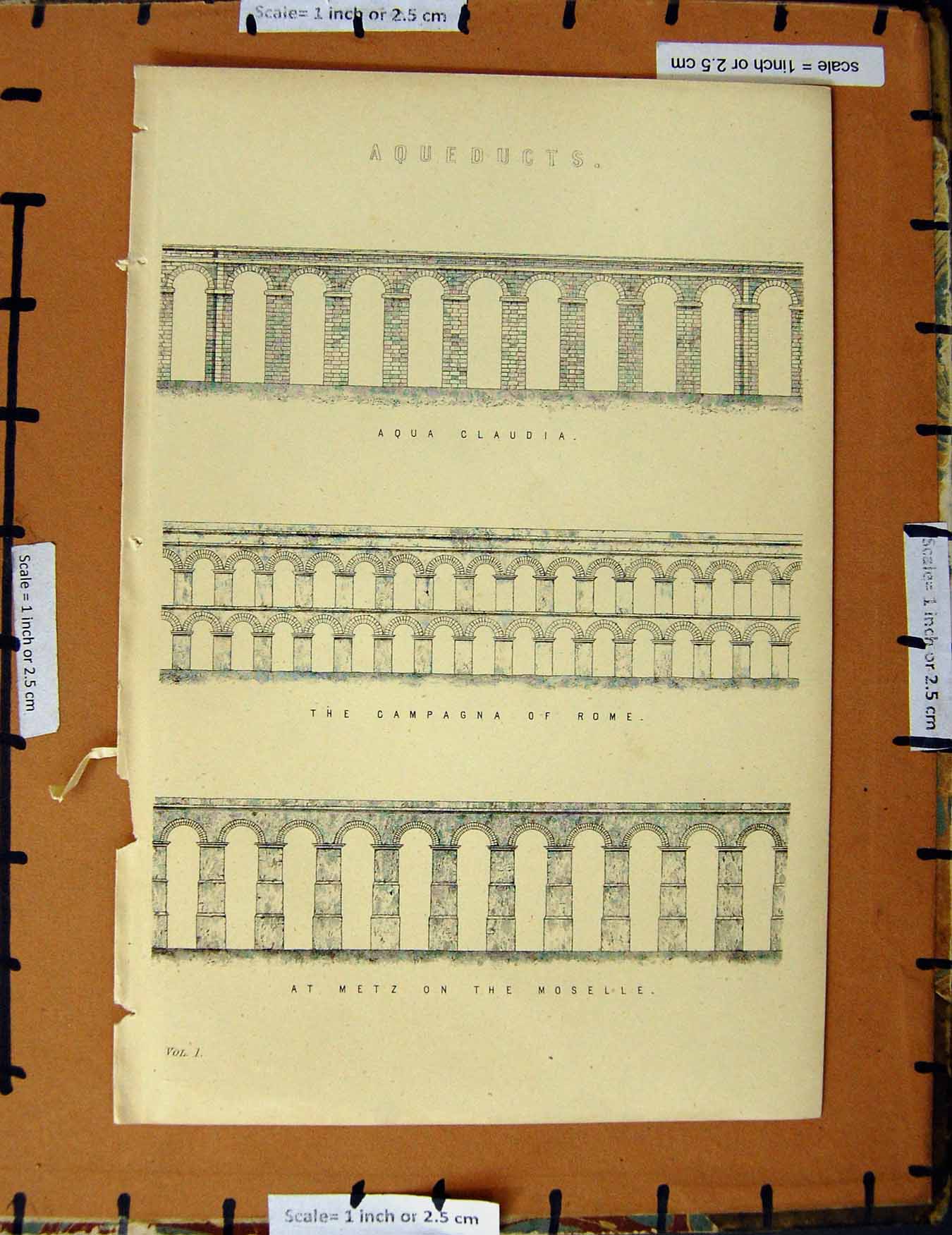 Original Old Antique Print C1800-1870 Bridge Smeaton Perronet Elmes 19th
