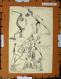 Original Old Antique Print C1800-1870 Greek Scuplture Zethos Muron 19th Century