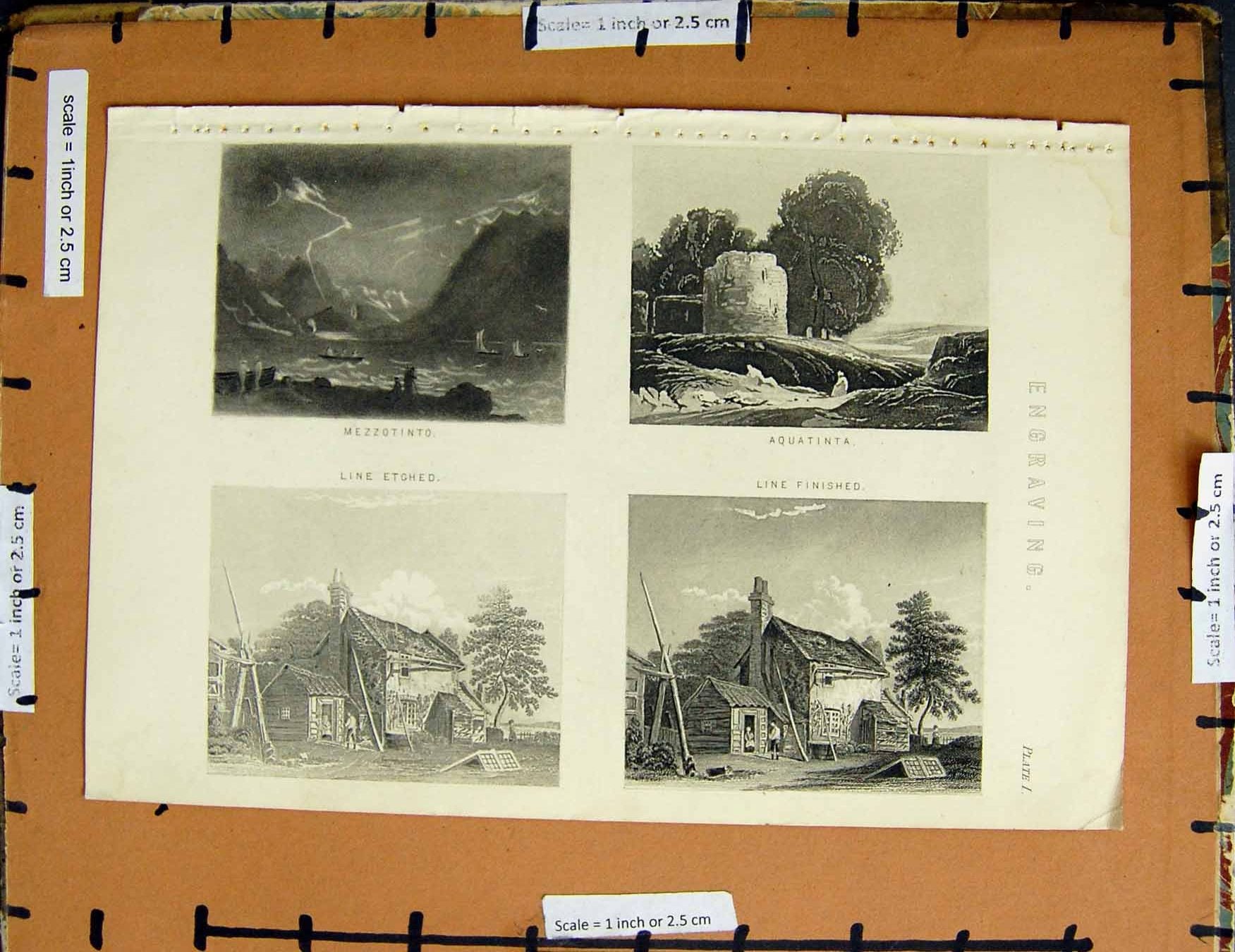 Original Old Antique Print C1800-1870 Engraving Mezzotinto Aquatinta 19th
