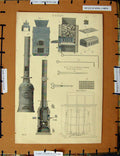Original Old Antique Print Ref.240 C1800-1870 Assay Balance Instruments