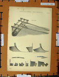 Original Old Antique Print Ref.242 C1800-1870 Agricultural Implements Roller