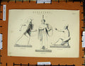 Original Old Antique Print C1800-1870 Ancient Sculpture Aeginetan 19th Century