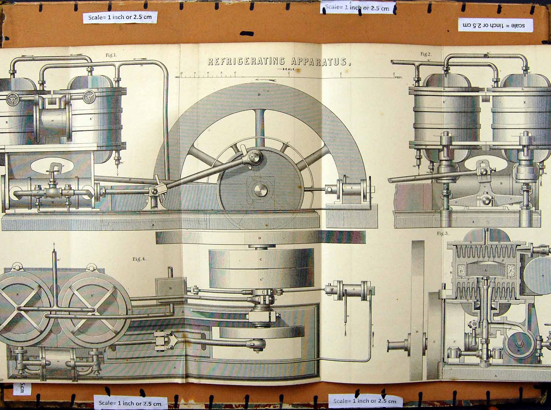 Original Old Antique Print C1800-1870 Refrigerating Apparatus Napoleonic Era