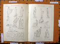 Original Old Antique Print C1800-1870 Greek Modern Sculpture Niobe 19th Century