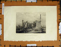 Original Old Antique Print C1800-1870 View Madressa Beeder Ruins 19th Century