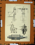Original Old Antique Print C1800-1870 Brake Pipe Machinery 19th