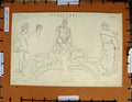 Original Old Antique Print C1800-1870 Italian Sculpture Urbino Perseus 19th