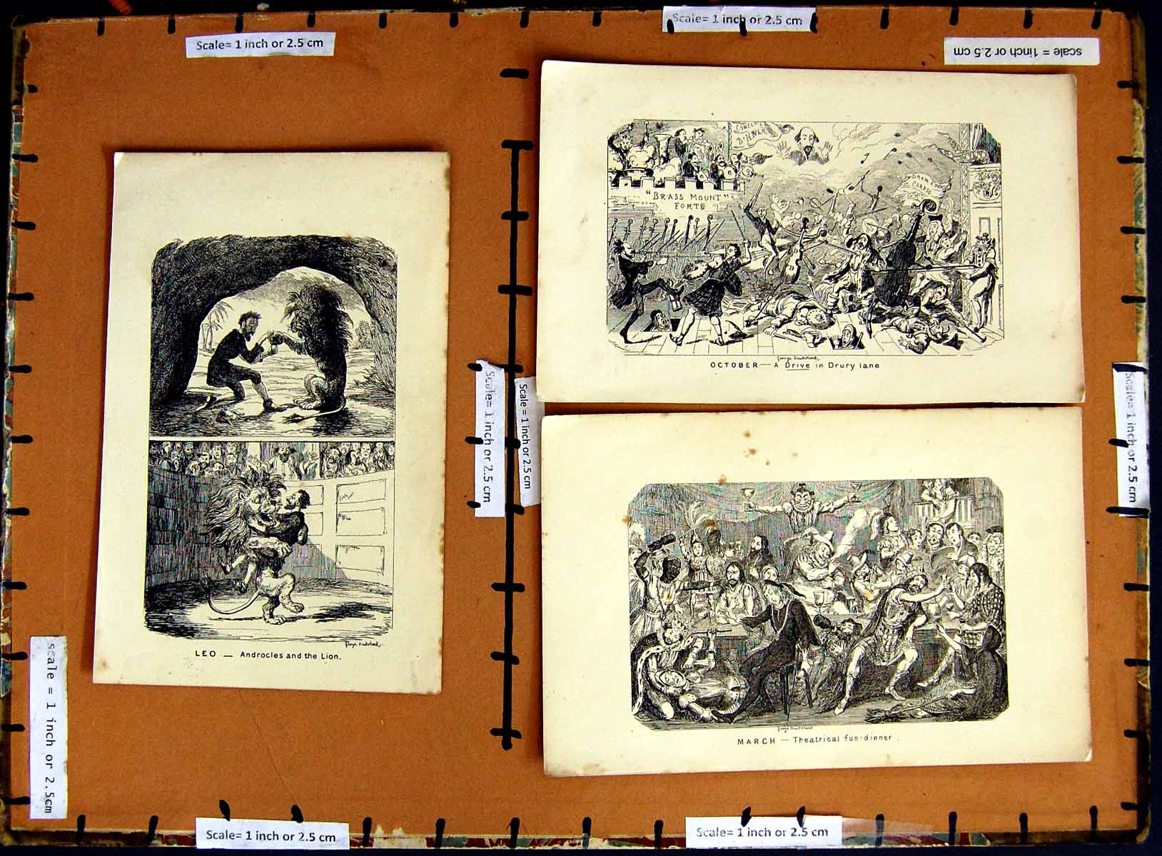 Original Old Antique PrintC1790-C1940 Theatre Androcles Lion Drury Lane
