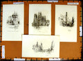 Original Old Antique PrintC1790-C1940 York Cathedral College Cambridge