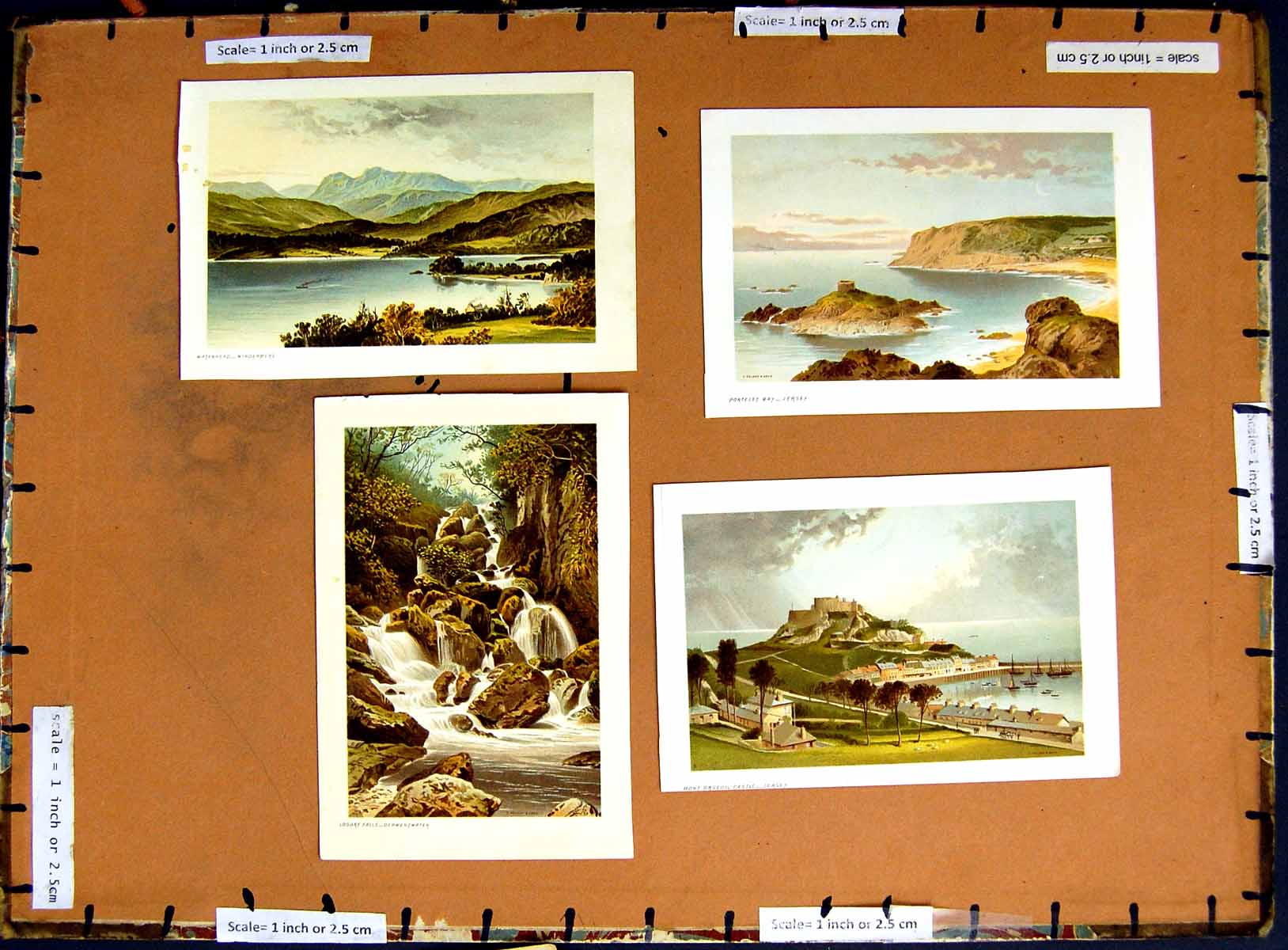 Original Old Antique PrintC1790-C1940 Lodore Falls Jersey Windermere