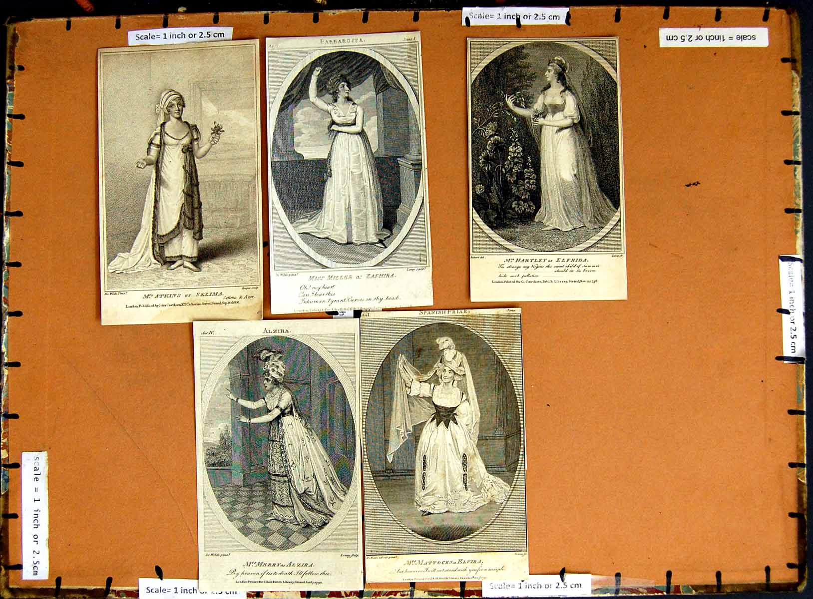 Original Old Antique PrintC1790-C1940 Atkins Millee Merry Theatre Ladies
