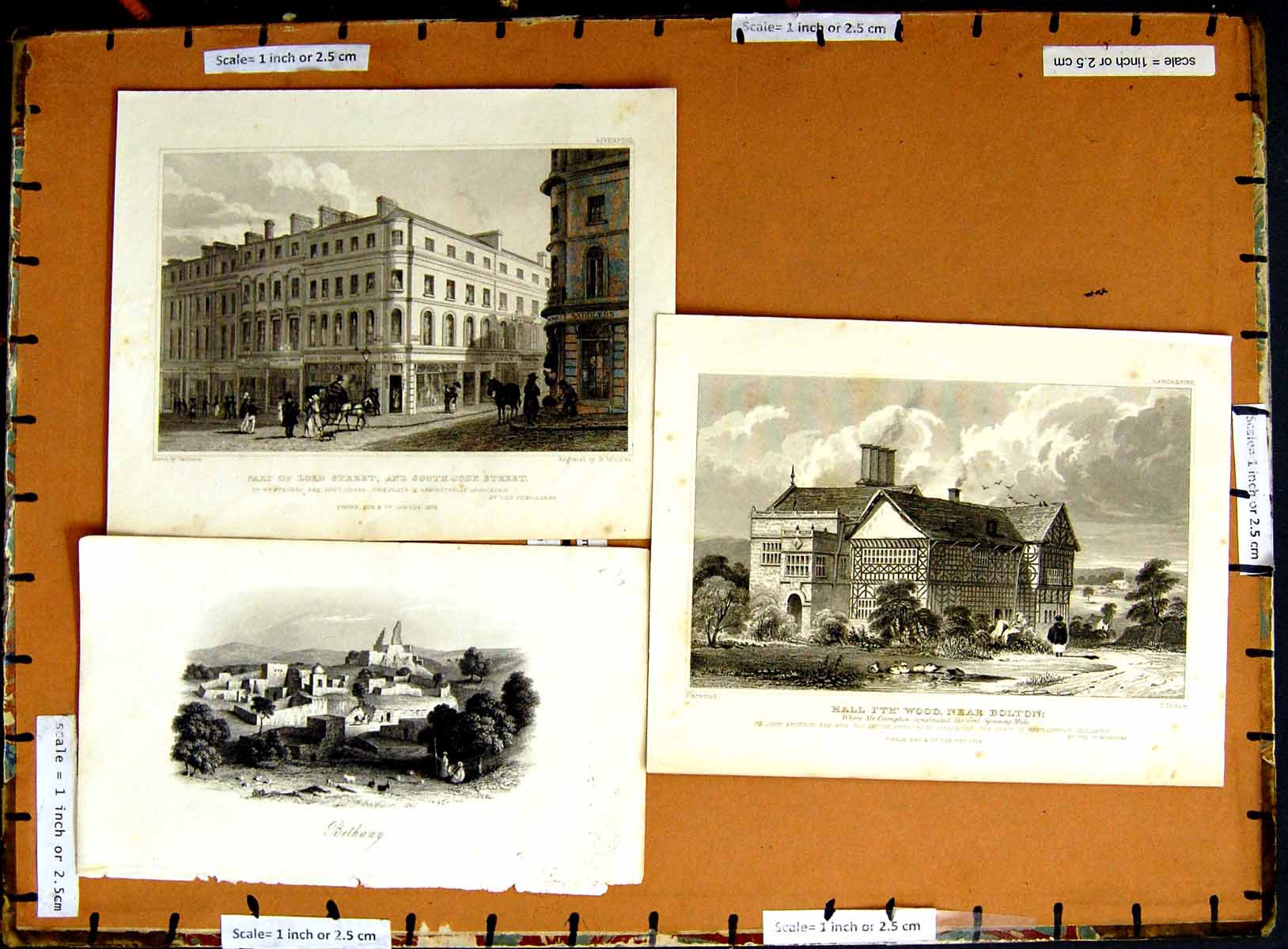 Original Old Antique PrintC1790-C1940 Bethany Bolton Hall Lord Street