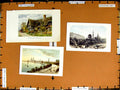 Original Old Antique PrintC1790-C1940 Thyatira Thames London Bredon Hill